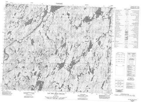 022M05 Lac Des Deux Milles Canadian topographic map, 1:50,000 scale