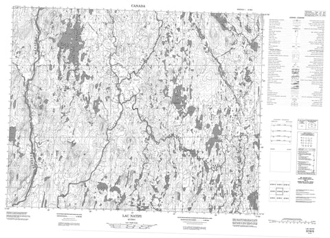 022M06 Lac Natipi Canadian topographic map, 1:50,000 scale