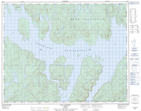 022N02 Lac Lacoste Canadian topographic map, 1:50,000 scale