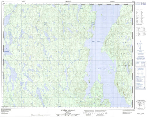 022N06 Riviere Utishku Canadian topographic map, 1:50,000 scale