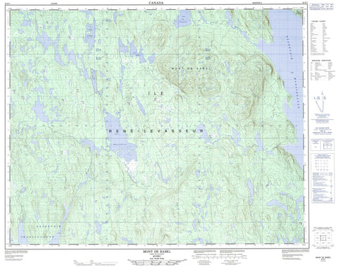 022N07 Mont De Babel Canadian topographic map, 1:50,000 scale