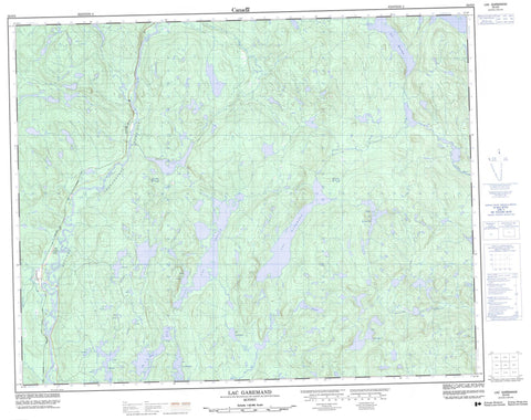 022O03 Lac Garemand Canadian topographic map, 1:50,000 scale