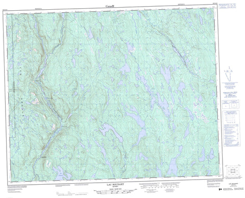 022O10 Lac Boudart Canadian topographic map, 1:50,000 scale