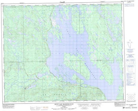 022O13 Petit Lac Manicouagan Canadian topographic map, 1:50,000 scale