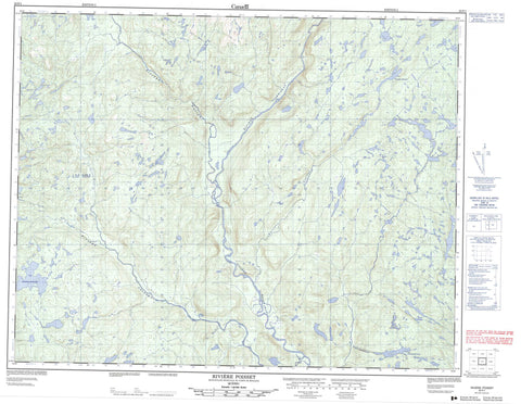 022P01 Riviere Poisset Canadian topographic map, 1:50,000 scale