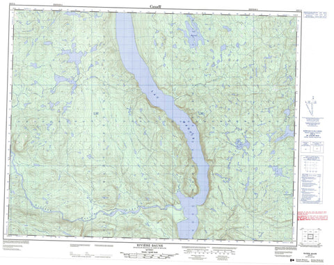 022P02 Riviere Baune Canadian topographic map, 1:50,000 scale