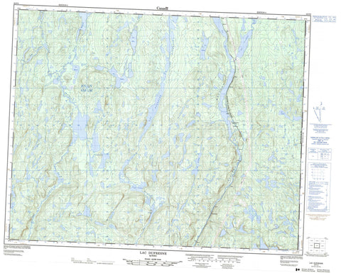 022P05 Lac Dufresne Canadian topographic map, 1:50,000 scale