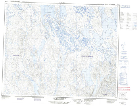 022P14 Lac Fleur De May Canadian topographic map, 1:50,000 scale