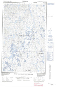 023A01W Petit Lac Aux Sauterelles Canadian topographic map, 1:50,000 scale