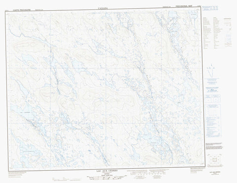 023B03 Lac Aux Cedres Canadian topographic map, 1:50,000 scale