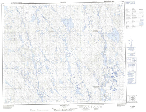 023B05 Lac Peppler Canadian topographic map, 1:50,000 scale