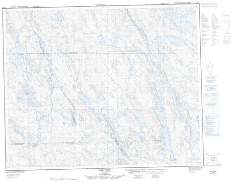 023B06 Lac Gras Canadian topographic map, 1:50,000 scale