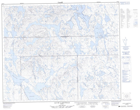 023B13 Lac De La Bouteille Canadian topographic map, 1:50,000 scale