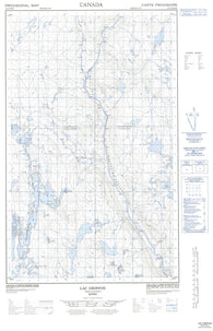 023C02E Lac Griffon Canadian topographic map, 1:50,000 scale