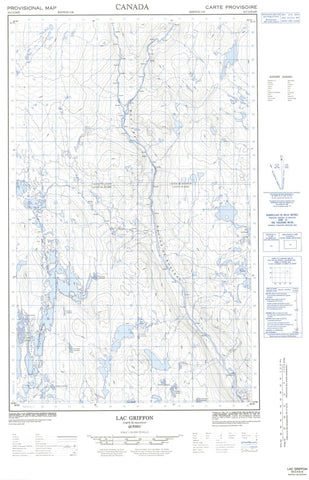 023C02E Lac Griffon Canadian topographic map, 1:50,000 scale