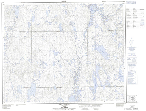 023C08 Lac Georget Canadian topographic map, 1:50,000 scale