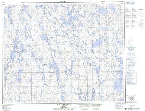 023C09 Lac Saint Julien Canadian topographic map, 1:50,000 scale