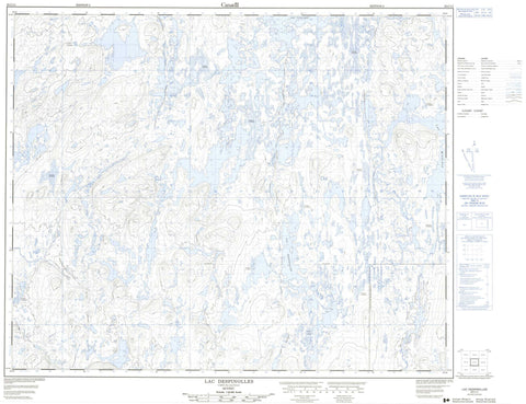 023C11 Lac Despinolles Canadian topographic map, 1:50,000 scale