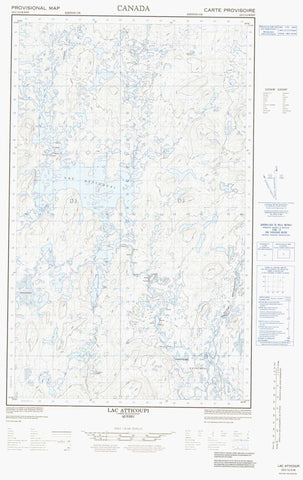 023C12W Lac Atticoupi Canadian topographic map, 1:50,000 scale