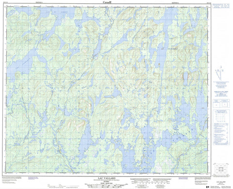 023C14 Lac Vallard Canadian topographic map, 1:50,000 scale