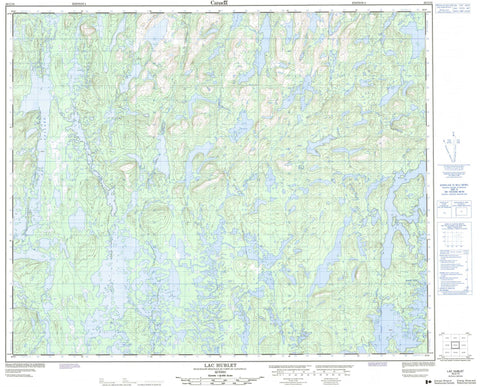 023C15 Lac Hublet Canadian topographic map, 1:50,000 scale