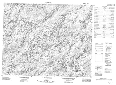 023D02 Lac Provencher Canadian topographic map, 1:50,000 scale