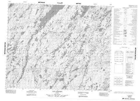 023D03 Lac Gaschet Canadian topographic map, 1:50,000 scale