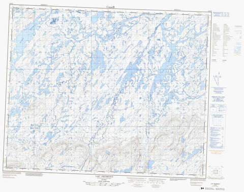 023D05 Lac Fromont Canadian topographic map, 1:50,000 scale