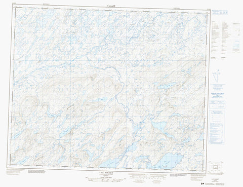 023D06 Lac Manet Canadian topographic map, 1:50,000 scale