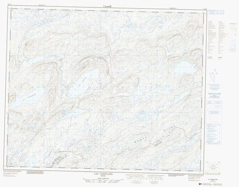 023D07 Lac Conflans Canadian topographic map, 1:50,000 scale