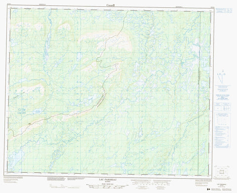 023D08 Lac Pariseau Canadian topographic map, 1:50,000 scale