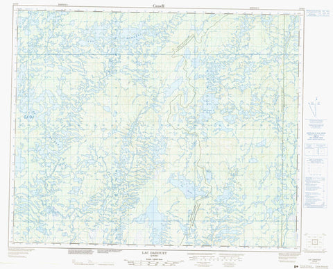 023D09 Lac Dahouet Canadian topographic map, 1:50,000 scale