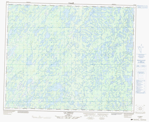 023D10 Lac Brehat Canadian topographic map, 1:50,000 scale