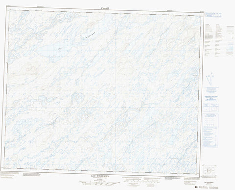 023D11 Lac Wahemen Canadian topographic map, 1:50,000 scale