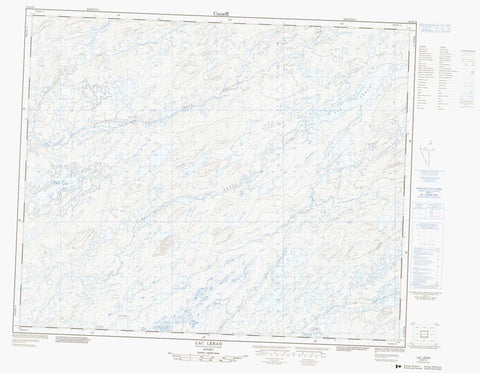 023D12 Lac Leran Canadian topographic map, 1:50,000 scale