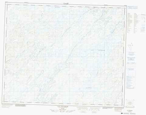 023D14 Lac Patamisk Canadian topographic map, 1:50,000 scale