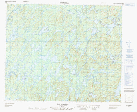 023E01 Lac Dumesnil Canadian topographic map, 1:50,000 scale