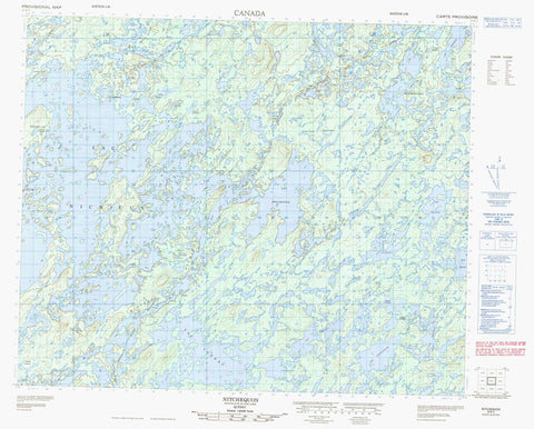 023E02 Nitchequon Canadian topographic map, 1:50,000 scale