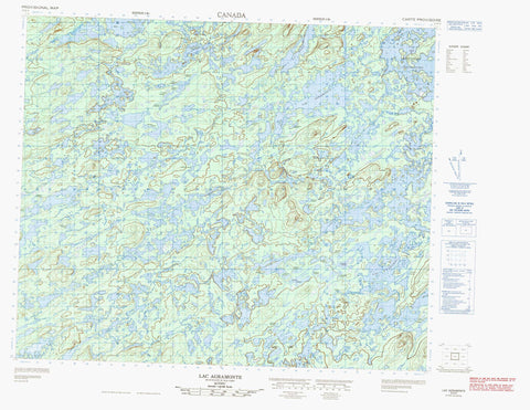 023E06 Lac Agramonte Canadian topographic map, 1:50,000 scale