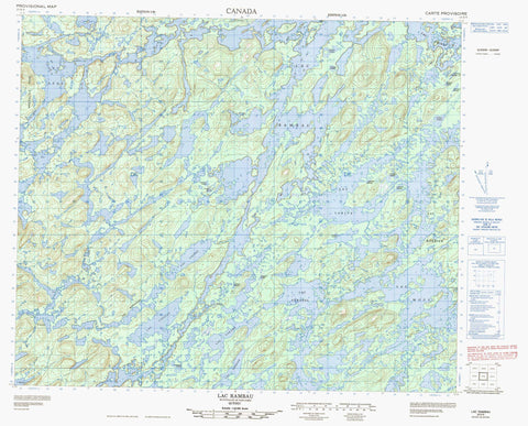 023E09 Lac Rambau Canadian topographic map, 1:50,000 scale