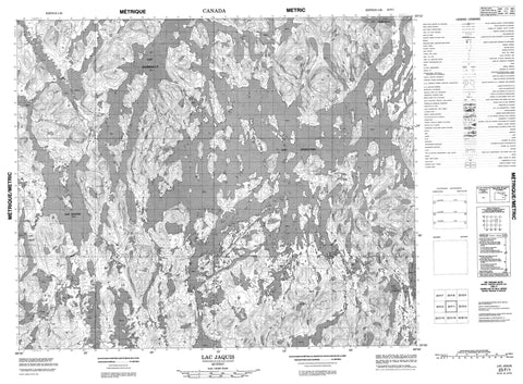 023F01 Lac Jaquis Canadian topographic map, 1:50,000 scale