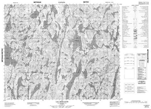 023F02 Lac Mercator Canadian topographic map, 1:50,000 scale