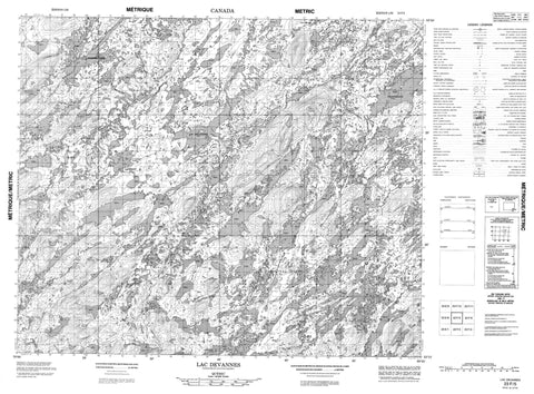 023F05 Lac Devannes Canadian topographic map, 1:50,000 scale