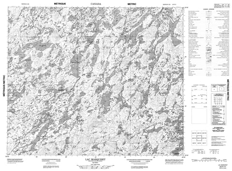 023F11 Lac Marquiset Canadian topographic map, 1:50,000 scale