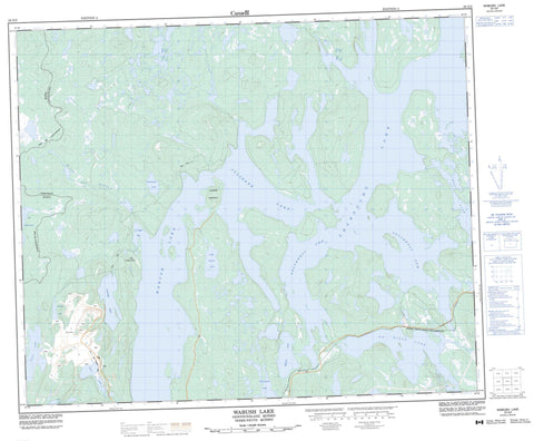 023G02 Wabush Lake Canadian topographic map, 1:50,000 scale