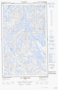 023G04W Lac Opiscotiche Canadian topographic map, 1:50,000 scale