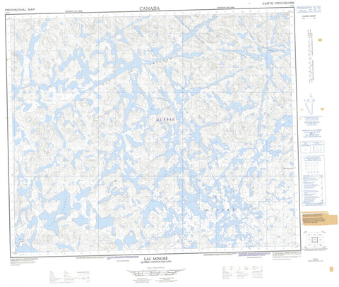 023G06 Lac Mingre Canadian topographic map, 1:50,000 scale