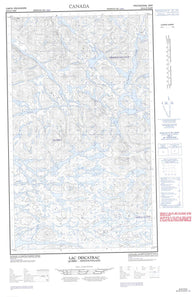 023G13E Lac Descayrac Canadian topographic map, 1:50,000 scale