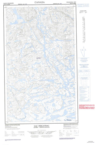 023G13W Lac Descayrac Canadian topographic map, 1:50,000 scale