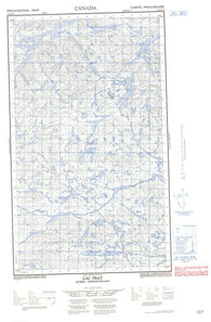 023G14E Lac Prat Canadian topographic map, 1:50,000 scale